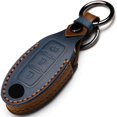 thumbnail image 1 of Zihafate Funda De Cuero Para Llave De Coche Compatible Con Control Remoto Sin Llave Nissan Para Nissan X-Trail Rogue Altima Quest Pathfinder Sentra Patrol Cima Fuga Armada Teana Murano, Etc. (A-Azul), 1 of 5