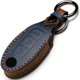 thumbnail image 1 of Zihafate Funda De Cuero Para Llave De Coche Compatible Con Control Remoto Sin Llave Nissan Para Nissan X-Trail Rogue Altima Quest Pathfinder Sentra Patrol Cima Fuga Armada Teana Murano, Etc. (A-Azul), 1 of 5