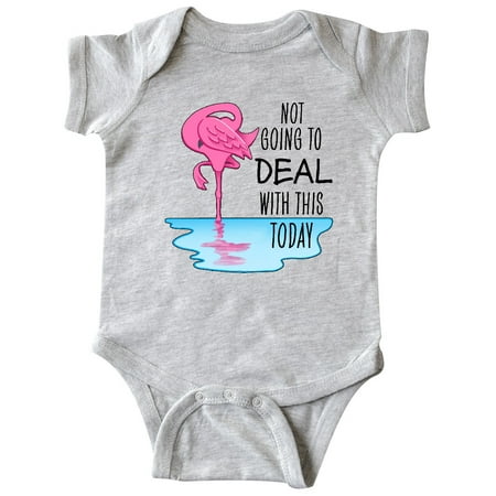 

Inktastic Not Going to Deal with This Today- sleeping flamingo Gift Baby Boy or Baby Girl Bodysuit