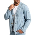 thumbnail image 4 of Admvng Men's Denim Cardigan Jacket Long Sleeve Open Front Casual Jean Outerwear Lightweight Layering Shacket, 4 of 8