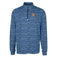 thumbnail image 2 of Men's Cutter & Buck Navy Syracuse Orange Big & Tall Traverse Camo Print Stretch Quarter-Zip Pullover Top, 2 of 3