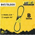 thumbnail image 2 of HERO® 5/8 inch x 50 inch Aramid Kevlar Lawn Mower Belt Replacement For Reference B47 5L500, 2 of 2