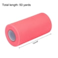 thumbnail image 2 of 6 inch 50 Yards Tulle Ribbon Rolls Pastel Netting Fabric for Gift Wrapping Christmas Wedding, Coral Pink, 2 of 5