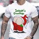 thumbnail image 2 of Camisetas de Navidad para hombre, ropa informal de manga corta, a la moda, para verano, 2024, 2 of 4