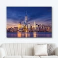 thumbnail image 2 of wall26 Canvas Print Wall Art Futuristic Sunset New York City Architecture Cityscape Photography Realism Rustic Scenic Landscape Modern Relax/Calm Colorful for Living Room, Bedroom, Office - 24"x, 2 of 5