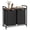 Black and Rustic Brown, variant on Ledrem 2-Compartment Foldable Laundry Hamper Clothes Sorter, Black