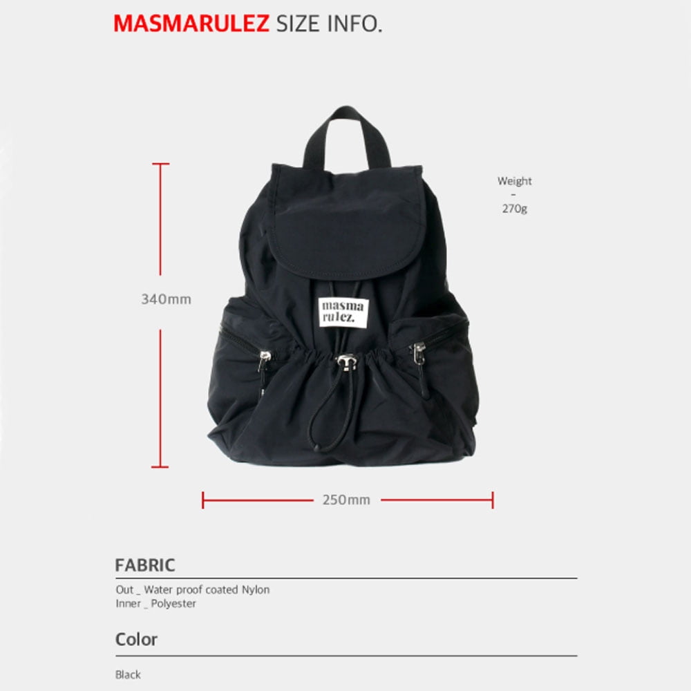 masmarulez★String Flap BackPack Masmarulez] String flap backpack _ Mini black - Walmart.com