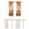 thumbnail image 6 of Fsddascl Orange Pumpkin Fall Blackout Curtains for Bedroom/Living Room, Thermal Insulated Kitchen Curtains, Thanksgiving Maple Eucalyptus Beige Grommet Darkening Window Treatment Drapes 52"x72"x2, 6 of 6