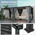 thumbnail image 2 of 10'x20' Adjustable Louvered Pergola, Heavy-Duty Aluminum Outdoor Pergola, Metal Hardtop Pergola with Adjustable Roof for Patio, Deck, Garden, Yard, Black, 2 of 9