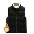 thumbnail image 2 of Dagegui Mens Warm Puffer Vest Outerwear Fleece Lined Waistcoat Sleeveless Stand Collar Jackets for Everyday Black S, 2 of 9