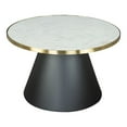 thumbnail image 1 of ZUO Table Basse en Acier Inoxydable en Marbre et MDF en Noir, 1 of 1