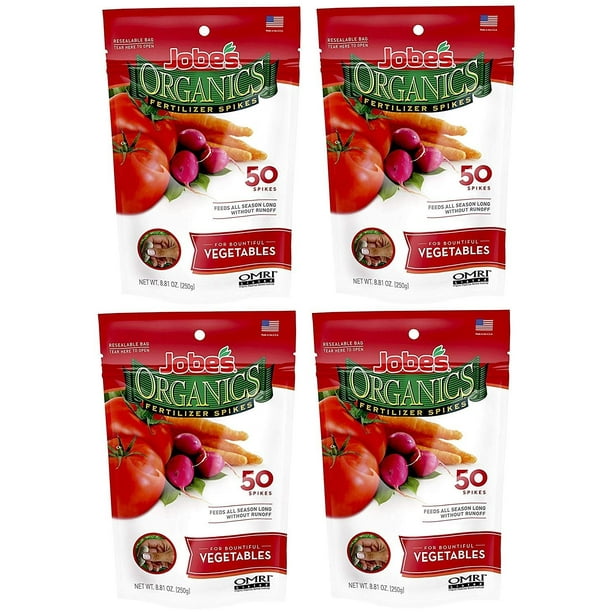 Jobes Organics Vegetable & Tomato Fertilizer Spikes, 274 Time Release