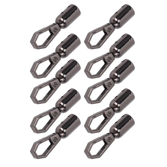 10 Ensembles d'Embouts de Cordon en Cuir, Crochets de Fixation en Alliage de Zinc 8mm, Connecteur de Griffe de Ruban avec Vis de 10mm pour Décoration, Fabrication de Bijoux, Bracelet, Collier, Sacs, Chaussures
