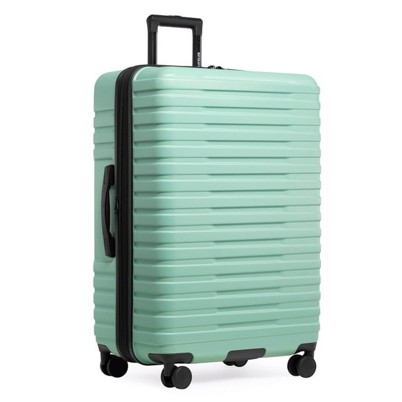 U.S. Traveler Boren Polycarbonate Hardside Rugged Travel Suitcase Luggage with 8 Spinner Wheels, Aluminum Handle, Mint, Checked-Large 30-Inch