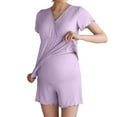 thumbnail image 3 of Hauaitttt Women Pajama Sets Soft Comfortable Nursing Sleepwear Maternity Pajama Set for Breastfeeding Moms Postpartum Loungewear with Built In Bra Christmas Pajamas for Women plus Size Snowflake, 3 of 4