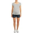thumbnail image 2 of Oh! Mamma Maternity Women's Shorts with Frayed Hem and Full Panel (Women's & Women's Plus), 2 of 7