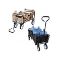 thumbnail image 2 of Collapsible Folding Utility Wagon, Canvas Wagon with Wheels Foldable, Large Capacity Beach Wagon with All Terrain Wheels, Outdoor Portable Wagon, 2 of 5