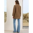 thumbnail image 3 of DARING DIVA Women's Casual Work Oversized Thick Overcoat with Pockets XS Brown, 3 of 6