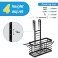 thumbnail image 4 of Tmtamye Large Metal Hair Tool Organizer, Adjustable 3-in-1 Holder for Hair Dryer and Styling Tools, Black, 4 of 10