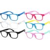 Blue Light Glasses for Kids Anti Eyestrain UV Protection, Computer Gaming TV Phone Kids Blue Light Glasses for Boys Girls 6 Pack Age 3-12