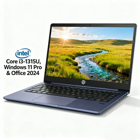 HP 15.6" Touchscreen Notebook, 13th Gen i3-1315U 4.5GHz, 32GB RAM, 1TB SSD, Windows 11 Pro & Office 2024 - Natural Silver