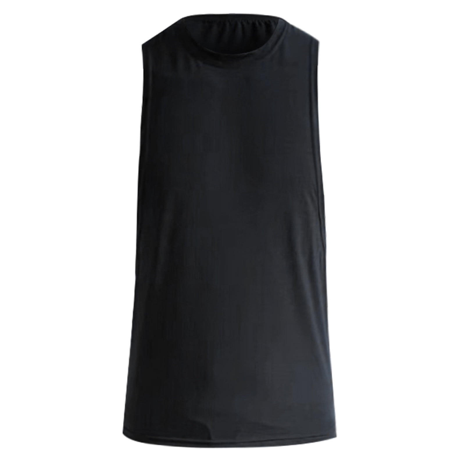 Black sleeveless t shirt hotsell
