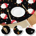 thumbnail image 4 of Black Christmas Santa Pattern Round Fitted Tablecloth with Elastic Edge,Dining Table Cover Waterproof,Outdoor Round Tablecloth for Camping,Dining,Indoor and Outdoor, 4 of 7