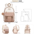 thumbnail image 3 of Mochila WINDARS School para niñas adolescentes para portátil de 15,6 pulgadas, color caqui, 3 of 7
