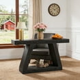 thumbnail image 6 of Fnova 55" Farmhouse Console Table, 2-Tier Storage Sofa Table, Long Wood Entryway Table for Hallway, Living Room, Easy Assembly, 6 of 15