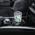 thumbnail image 4 of 20oz Tumbler With Lid And Straw, Sloths Green Leaves Vacuum Insulated Iced Coffee Mug Reusable Travel Cup Stainless Steel Water Bottle, 4 of 6