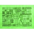 thumbnail image 1 of Ahgly Company Indoor Rectangle Abstract Green Contemporary Area Rugs, 8' x 10', 1 of 1