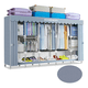 thumbnail image 1 of Closet Armable Mueble Ropero Organizador Para Ropa Armario Metalico 245*45*170cm 500KG Xtellar azul, 1 of 3