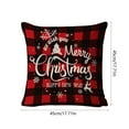 thumbnail image 3 of Anhility Christmas Plaid Pillow Covers 18x18, Red and Black Classic Plaid Letter Printed Decorative Throw Pillow Covers, Farmhouse Square Pillow Case Cushion Pillowcase for Holiday Home Decor Sofa, 3 of 6