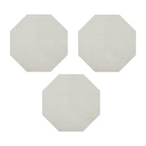 Furnish My Place Modern Plush Solid Off White Color Rug - Pets and Kids Friendly Rug, Indoor/Outdoor Mat, Area Rugs Great for Kids, Pets, Event, Living Room, Made in USA, 2' Octagon - Set of 3
