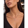 thumbnail image 2 of KeyStyle Cross Necklace for Women 18K White Gold Plated Dainty Cross Pendant Hypoallergenic Chain Christmas Jewelry Gift for Her, 2 of 9