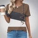 thumbnail image 1 of Fiudx Ofertas Flash Del Día Solo En Línea Top de Primavera/Verano de Manga Corta Informal de Moda con Cuello Redondo para Mujer, 1 of 5