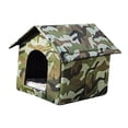 thumbnail image 3 of portátiles al aire libre Casa cálida Muebles resistentes a la intemperie Suministros para mascotas 40cmx35cmx40cm Yuyangstore Refugio de gatos callejeros, 3 of 8
