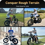 HiKeep 1500W Peak Electric Bike for Adults, 20 Fat Tire Ebike, 48V 15.6Ah Battery, E-Mountain Bike, Shimano 7-Speed Bicycle, UL2849