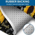 thumbnail image 4 of Black Sunflower Word Pattern Bathroom Rugs Sets 3 Piece,Toilet Cover Set,Absorbent Non Slip Bathroom Mats Sets with U-Shaped Contour Rug Toilet Rug Set, 4 of 5