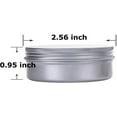 thumbnail image 2 of 2 Ounce Aluminum Tin Jar Refillable Containers 60 ml Aluminum Screw Lid Round Tin Container Bottle for Cosmetic,Lip Balm, Cream(wwx), 2 of 7