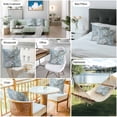 thumbnail image 6 of Waterproof Throw Pillow Covers Set of 2, 16x16 Inch Light Blue White Floral Decorative Pillowcases Outdoor Pillow Slip Cushion Covers Set for Couch Tent Retro Botanical Flower, 6 of 7