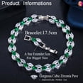 thumbnail image 4 of Fashion Royal Blue Cubic Zircon Crystal Bracelet For Women Jewelry, 4 of 9
