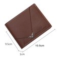 thumbnail image 5 of Mosey Men Wallet Faux Leather Solid Color Vintage Large Capacity Multi Pockets Portable Foldable Coin Changes Storage Purse Card Holder Business Gift, 5 of 7