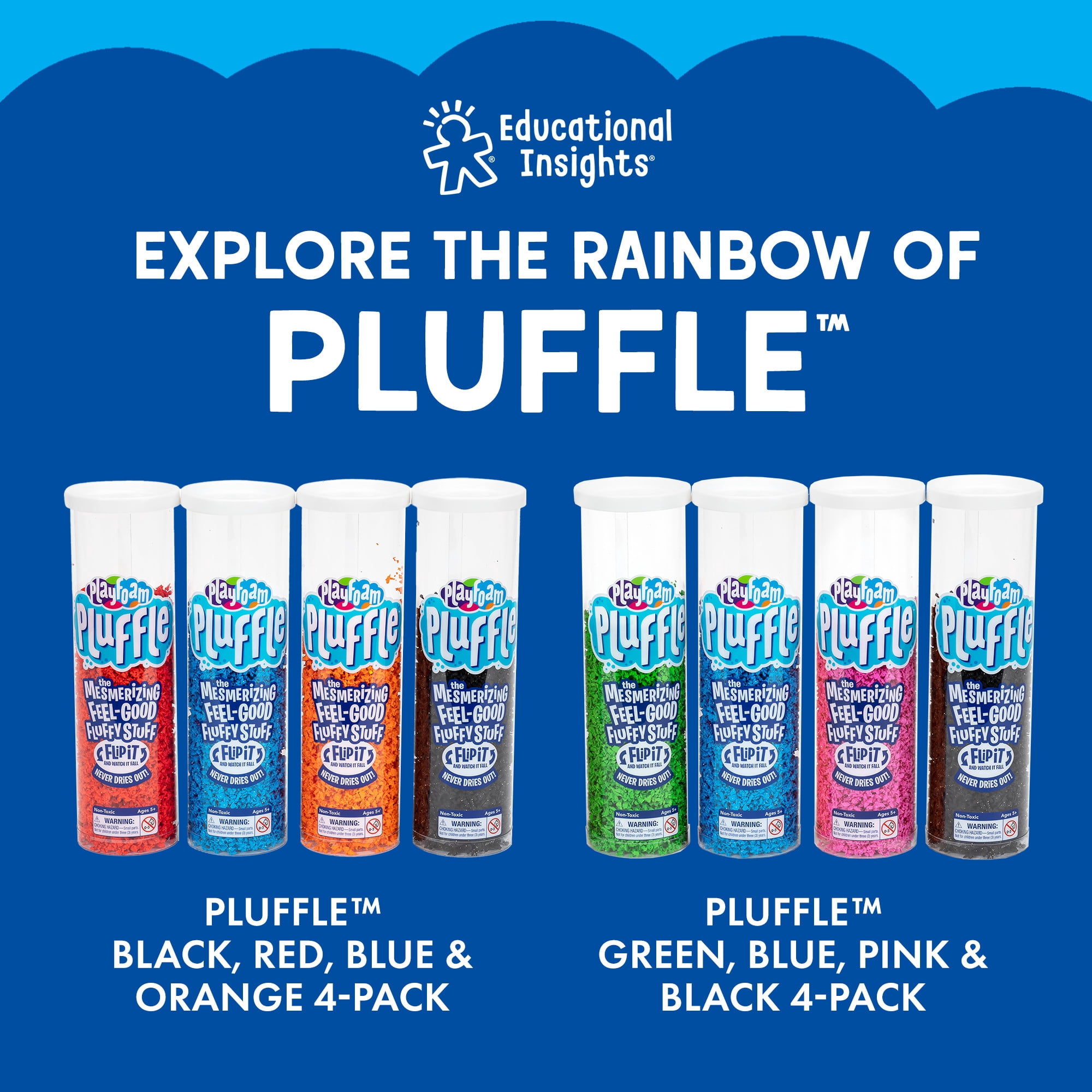 Educational Insights Pluffle® Mini 8 Pack, Sensory Bin Filler for Ages 3+