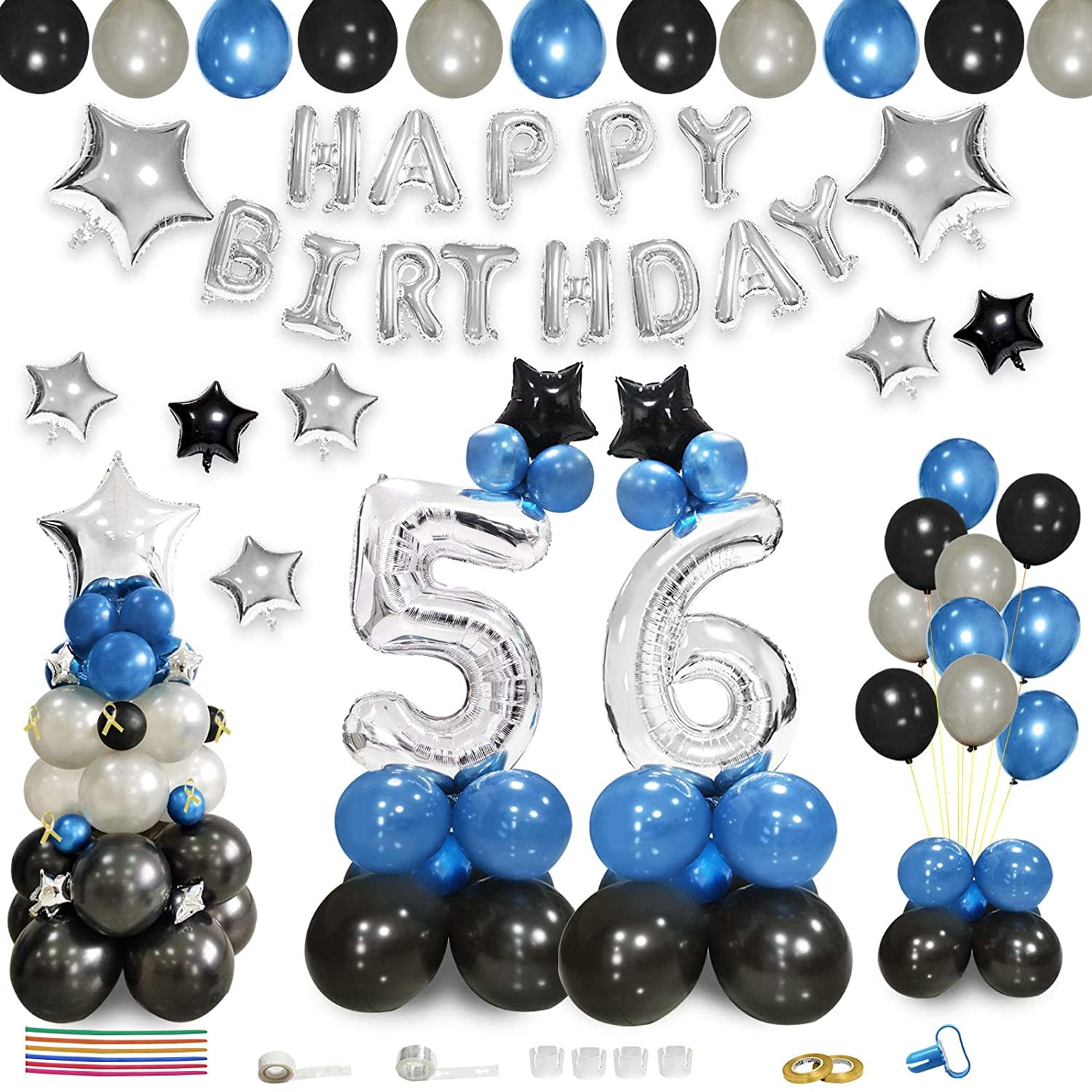 Paper & Party Supplies 56th Party Decor for Women 56th Birthday Party ...