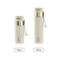 thumbnail image 5 of Contigo 16 oz Stainless Steel Water Bottle, Leak-Proof, Hot & Cold Insulated, Travel, Gym & Office Friendly, Carry Strap, Cream/Champagne, 5 of 7
