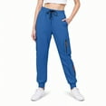thumbnail image 2 of YDFCWXW Womens Joggers Pants with Pockets Lightweight Outdoor Elastic High Waisted Cargo Pants Soft Y2k Workout Sweatpants (Blue, M), 2 of 7