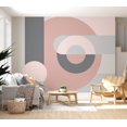 thumbnail image 2 of Abstract Wallpaper Wall Mural - Geometric Wreath Pastel, 2 of 6