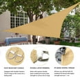 thumbnail image 6 of Cerbior UV Block Triangle Sun Shade Sail Canopy Outdoor Patio Pool Cover Net, 10x10x10ft, 6 of 6