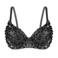 thumbnail image 1 of Women's Tribal Glitter Sparkle Belly Dance Beaded Sequined Bra Top, 1 of 4